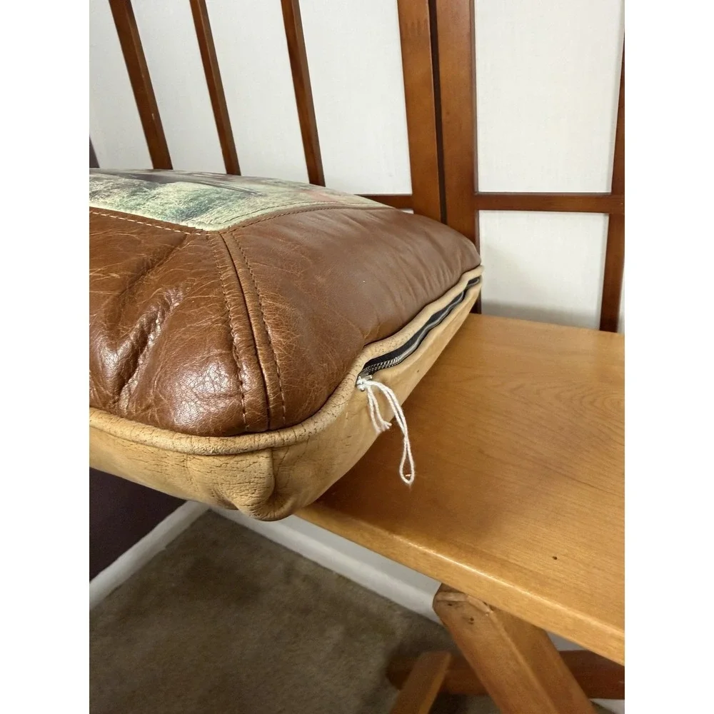 Western Leather Rectangle Graphic Throw Accent Pillow Cowboy Ranch